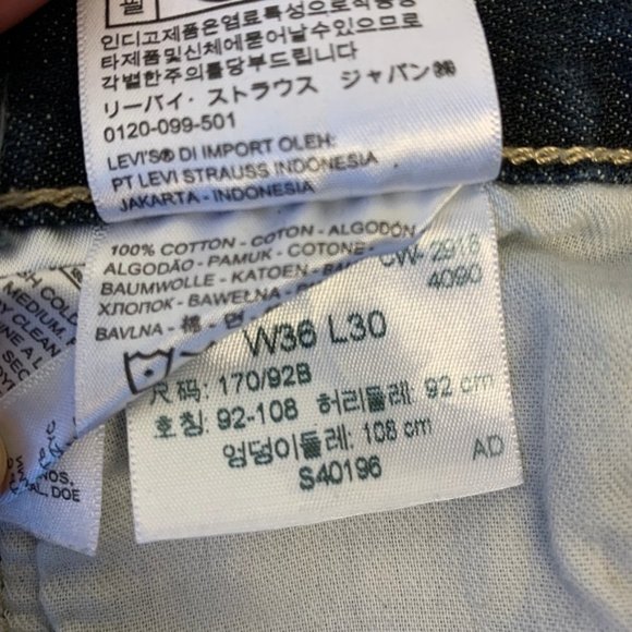 501 Dark Navy Levi's - Picture 7 of 10